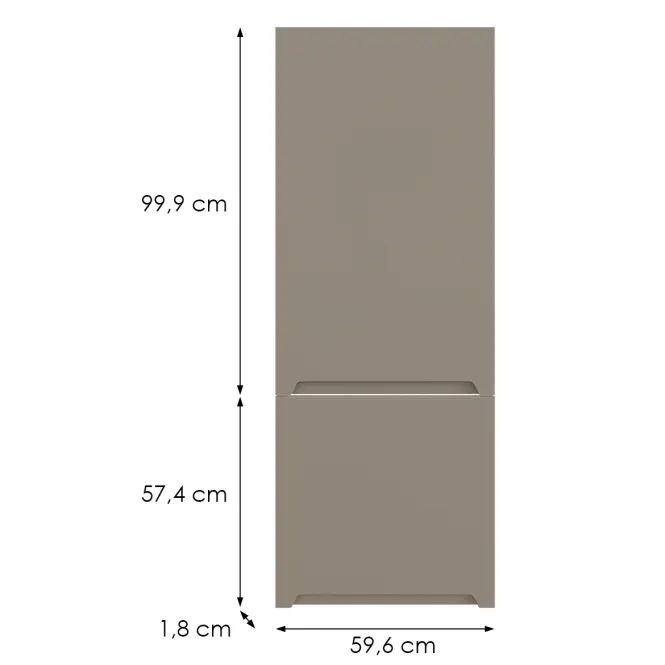 Konyhafront N60n Q2 K204 Capuccino Matt Gri,2