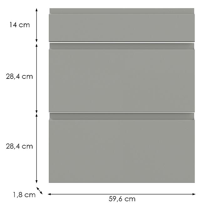 Konyhafront D60s3  T8 K261 Szürke Matt Grii