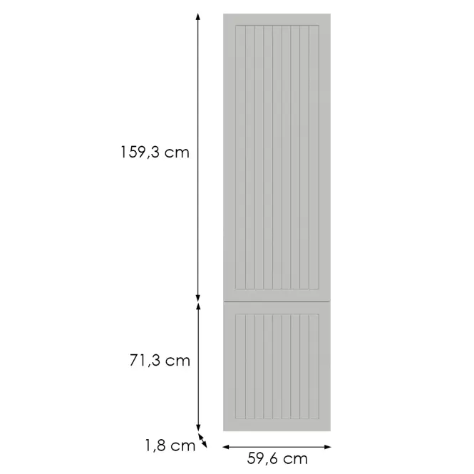 Konyhafront D60t(L/P)  H5 K252 Fehér Gr I,2
