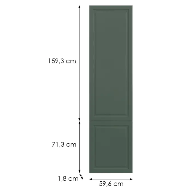 Konyhafront D60t(L/P)  V6 K274 Zöld labrado Gri,2