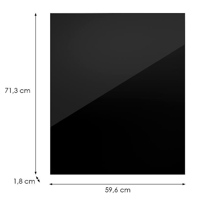 Konyhafront D60z(L/P) L9 K165 Fekete Hg Griii,2