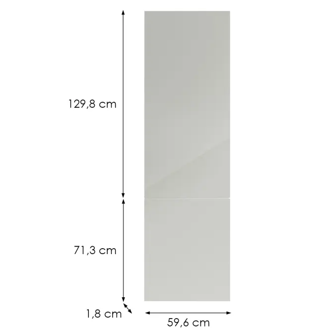 Konyhafront D60zl(L/P) L9 K900 Bianco Hg Griii,2