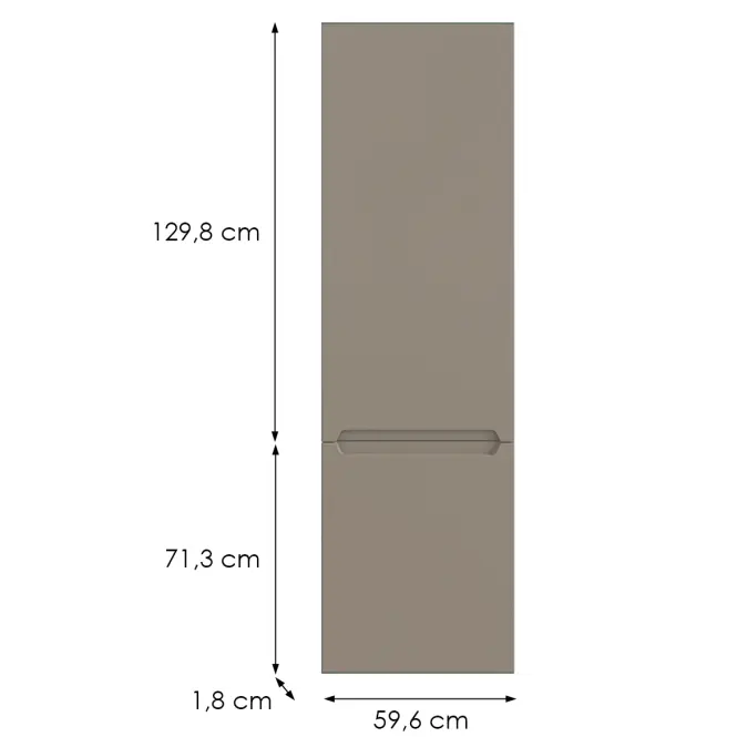 Konyhafront D60zl P Q2 K204 Capuccino Matt Gri,2