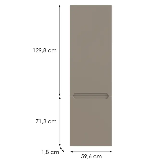 Konyhafront D60zl L Q2 K204 Capuccino Matt Gri,2