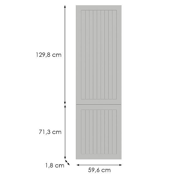 Konyhafront D60zl(L/P)H5 K252 Fehér Gri,2