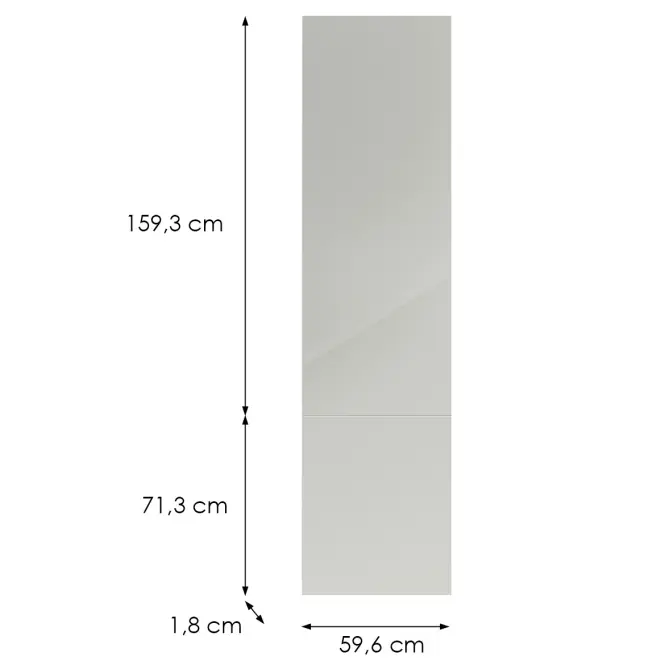 Konyhafront D60zln(L/P) L9 K900 Bianco Hg Griii,2