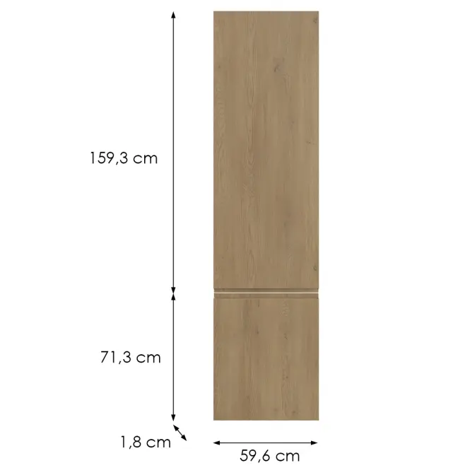 Konyhafront D60zln L T8 K282 Dub Cremona Grii,2