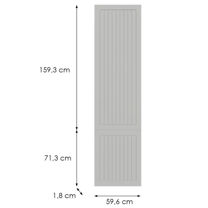 Konyhafront D60zln(L/P) H5 K252 Fehér Gr I,2