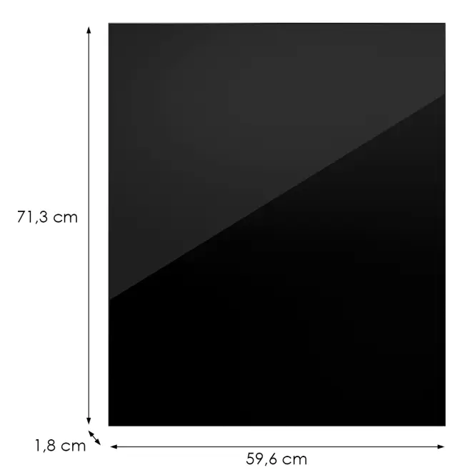 Konyhafront D60zs L9 K165 Fekete Hg Griii,2
