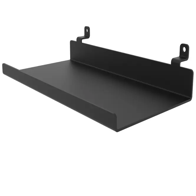 Fekete fém polc lécekhez 3x10x20 cm