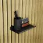 Fekete fém polc lécekhez 3x10x20 cm,2