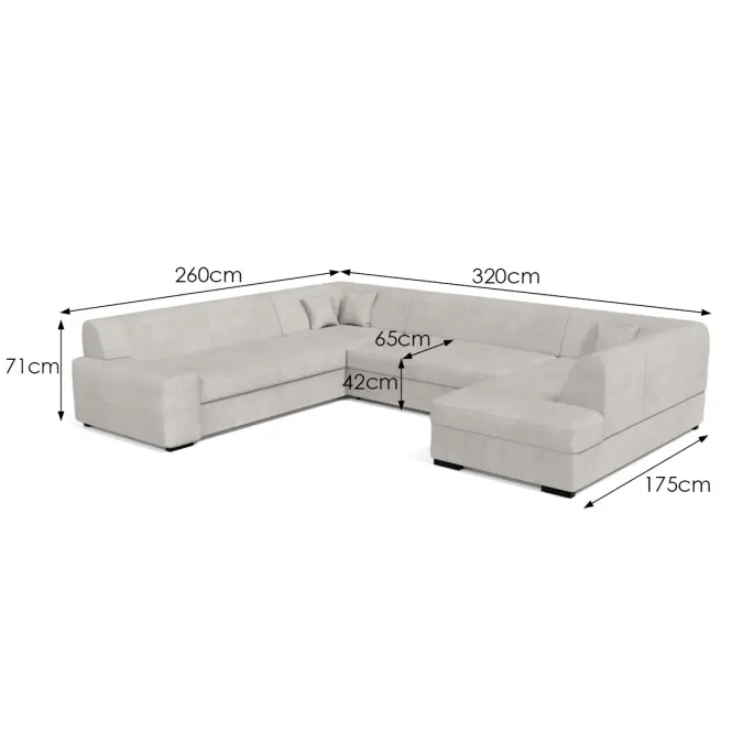Sarokgarnitúra szett Minos U jobb Retro Bliss 04,6