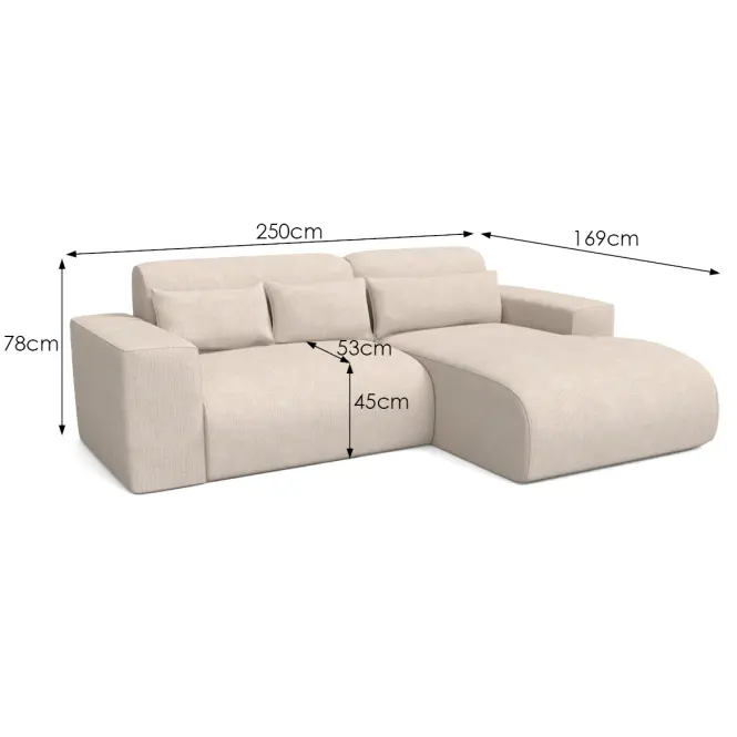 Sarokgarnitúra szett Lumo Mini P Artico Nata,4