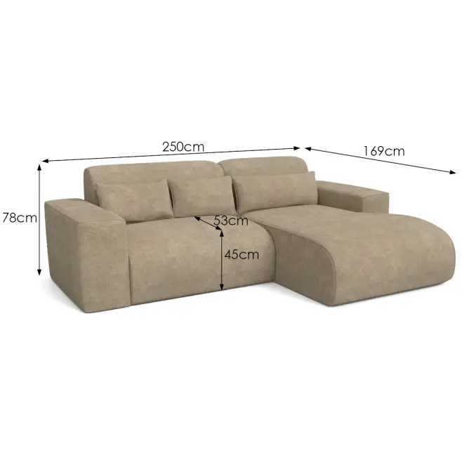Sarokgarnitúra szett Lumo Mini P Artico Beige,4
