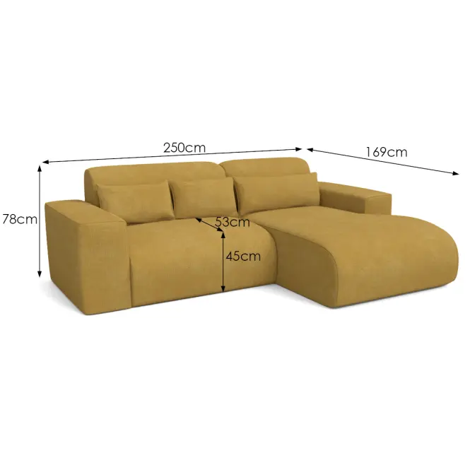 Sarokgarnitúra szett Lumo Mini P Artico Mostaza,4