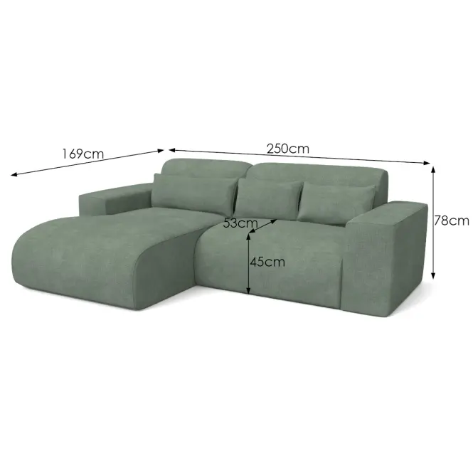 Sarokgarnitúra szett Lumo Mini L Artico Forest,4