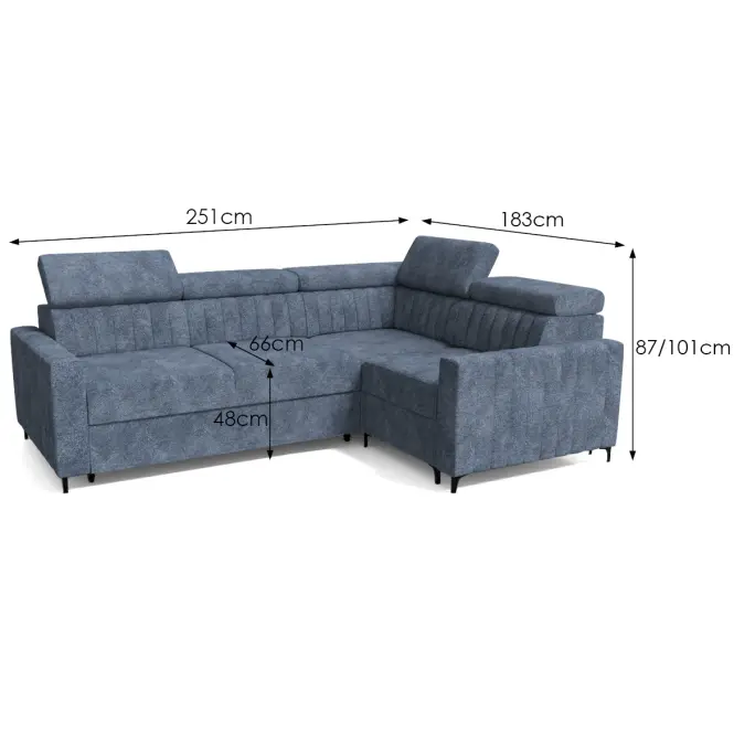 Sarokgarnitúra szett Blue P Solen 23