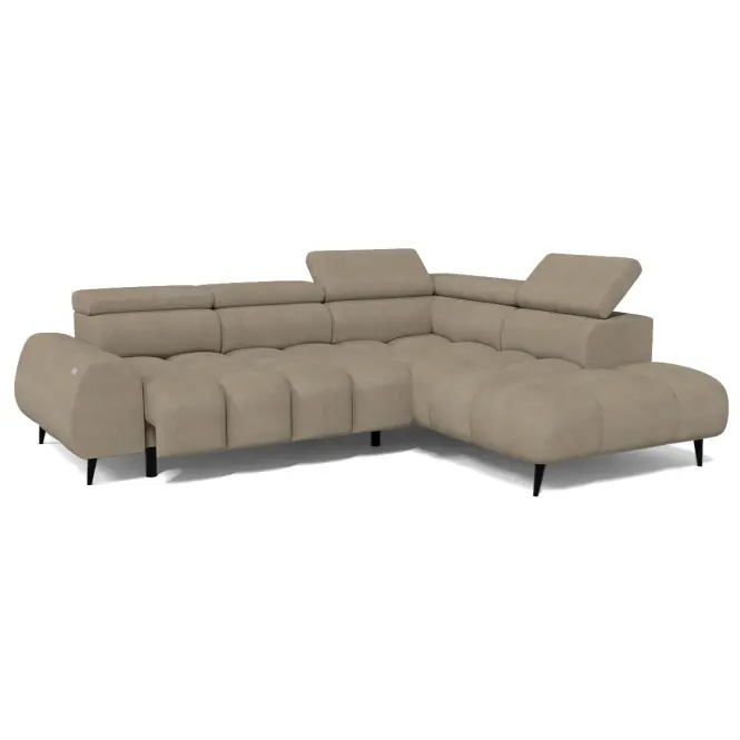 Sarokgarnitúra szett Santo L elektromos állítással Solar 16 jobbos,3