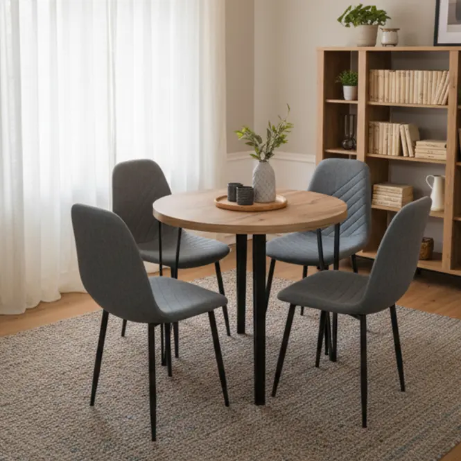 Asztal St-81 80+50cm Wotan/Fekete,5