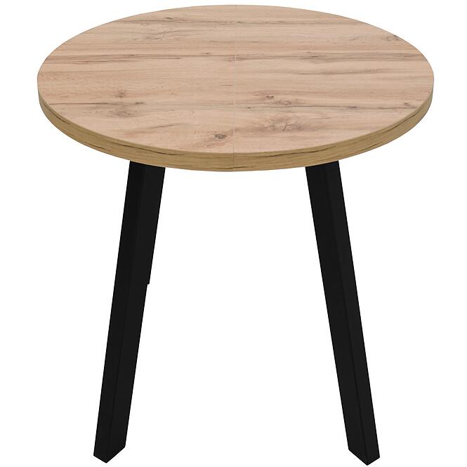 Asztal St-82 80+50cm Wotan/Fekete,3