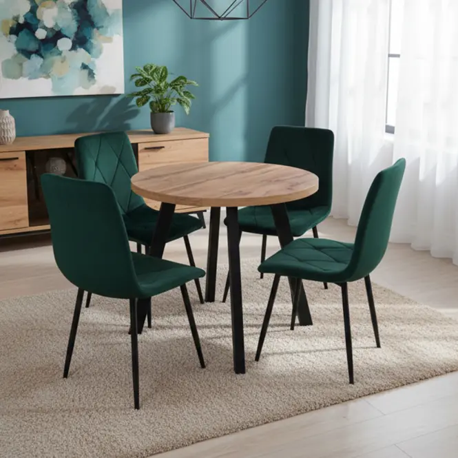 Asztal St-82 80+50cm Wotan/Fekete,7