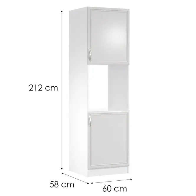 Konyhaszekrény Sycylia D60p P Fehér/Tölgy Lancelot,2