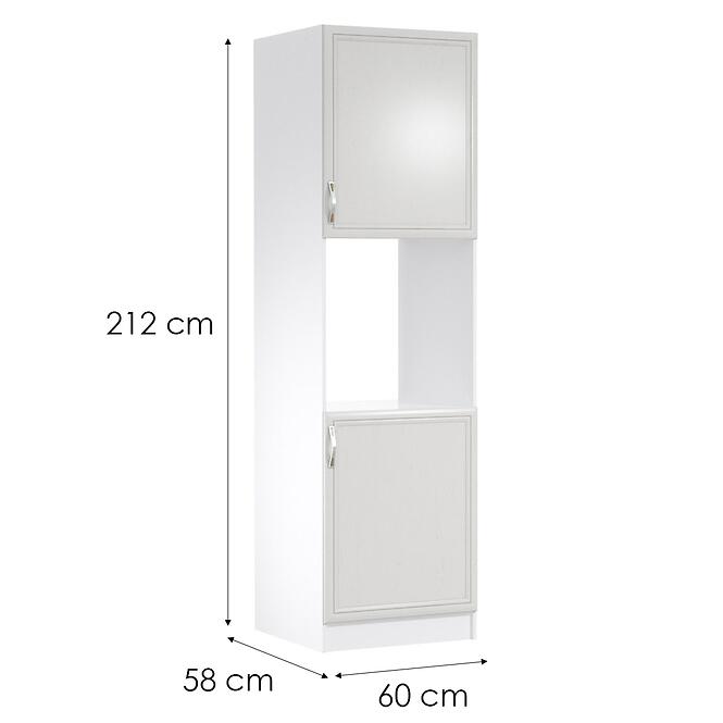 Konyhaszekrény Sycylia D60p P Fehér/Tölgy Lancelot,2