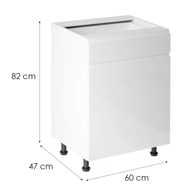 Konyhaszekrény Gardena D60s1 White,2
