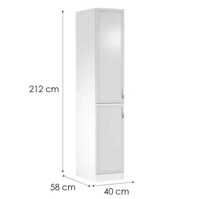 Konyhaszekrény Sycylia D40sp L Fehér/Tölgy Lancelot,2