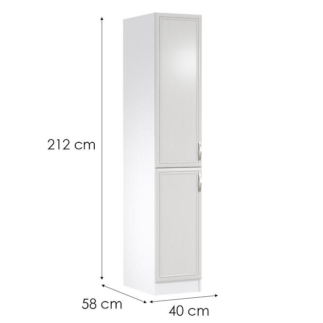 Konyhaszekrény Sycylia D40sp L Fehér/Tölgy Lancelot,2