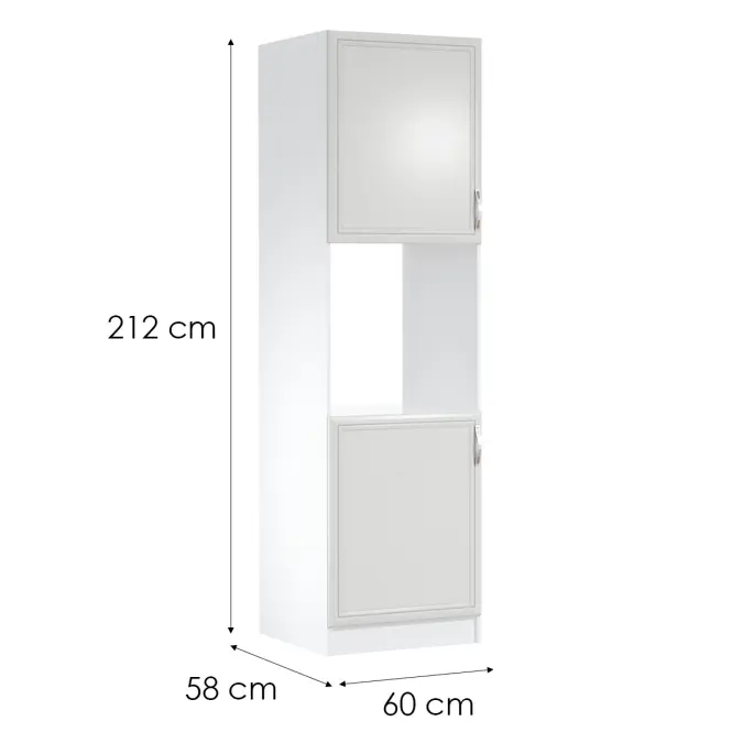 Konyhaszekrény Sycylia D60p L Fehér/Tölgy Lancelot,2