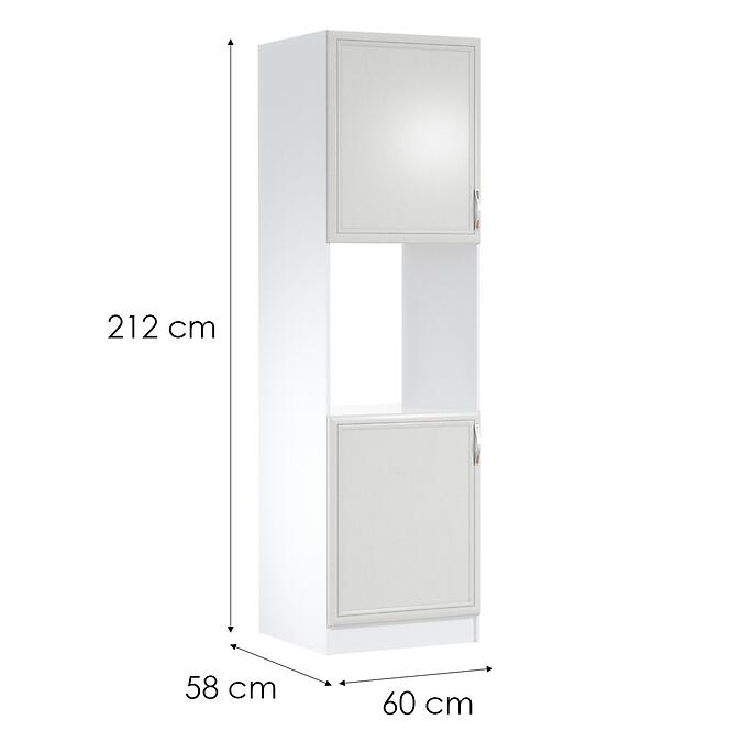 Konyhaszekrény Sycylia D60p L Fehér/Tölgy Lancelot,2