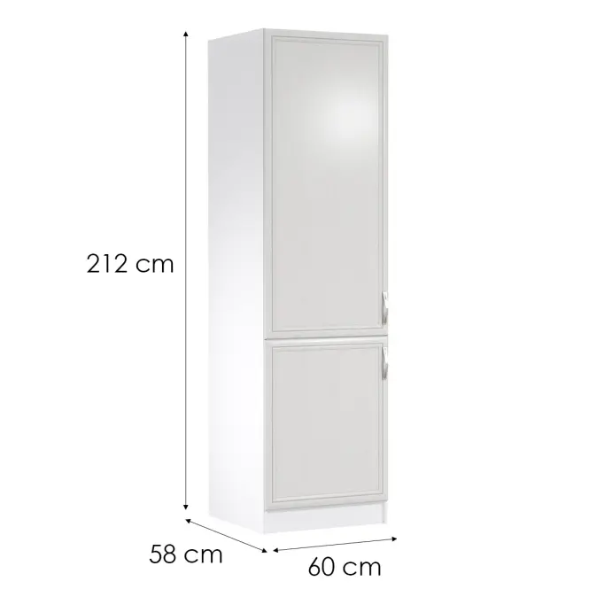 Konyhaszekrény Sycylia D60zl L Fehér/Tölgy Lancelot,2
