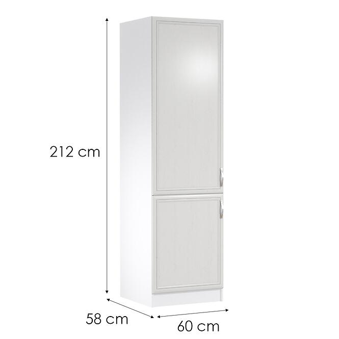 Konyhaszekrény Sycylia D60zl L Fehér/Tölgy Lancelot,2