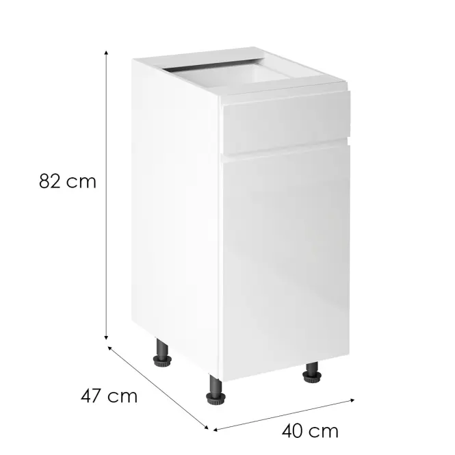 Konyhaszekrény Gardena D40s1 L White,2