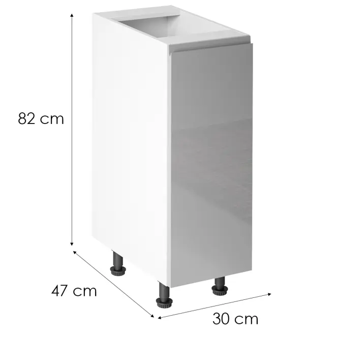 Konyhaszekrény Gardena D30 L Grey,2
