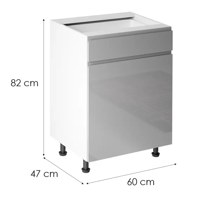 Konyhaszekrény Gardena D60s1 Grey,2