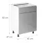 Konyhaszekrény Gardena D60s1 Grey,2