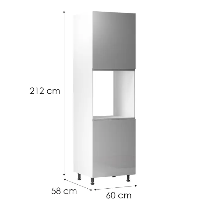 Konyhaszekrény Gardena D60p L Grey,2