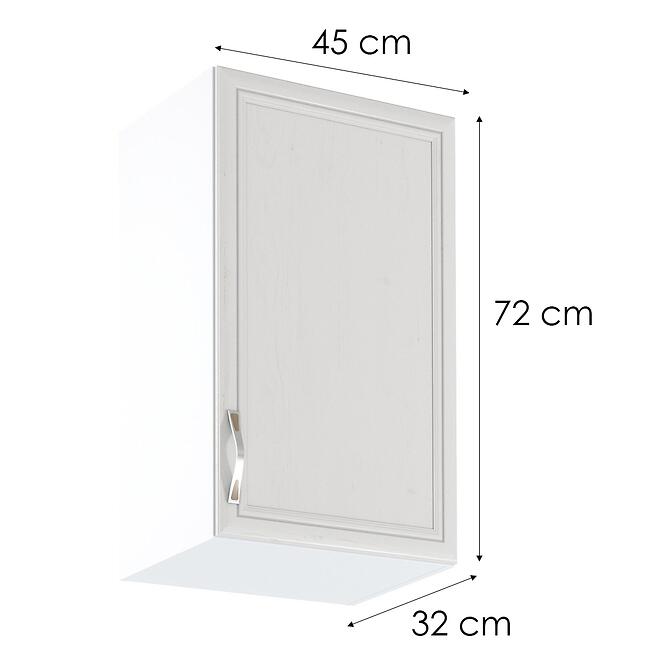 Konyhaszekrény Sycylia G45 Fehér/Tölgy Lancelo