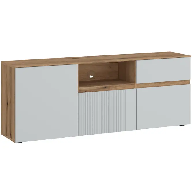 Komód Manilla MILF01 3D1S tölgy coast evoke/szürke matt