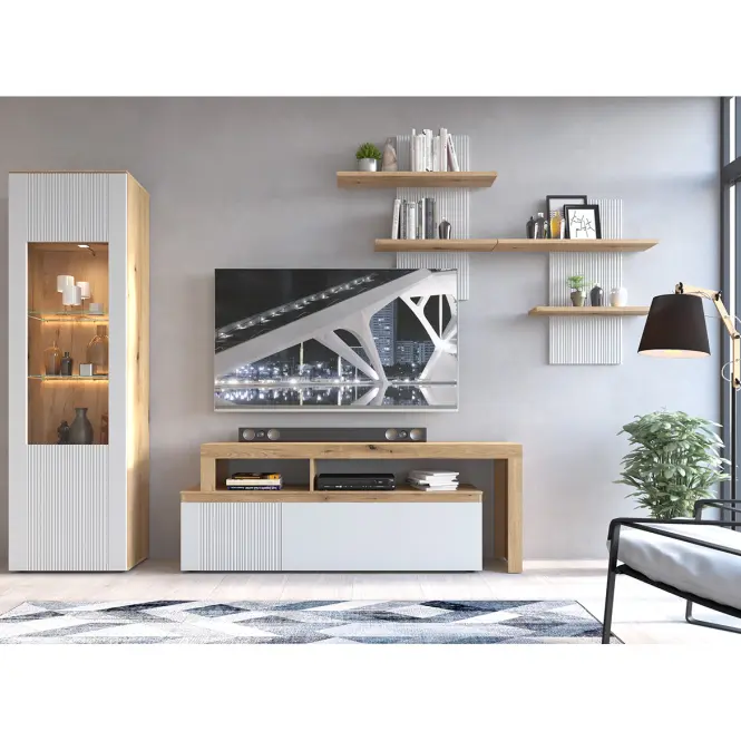 Komód Manilla MILF01 3D1S tölgy coast evoke/szürke matt,5