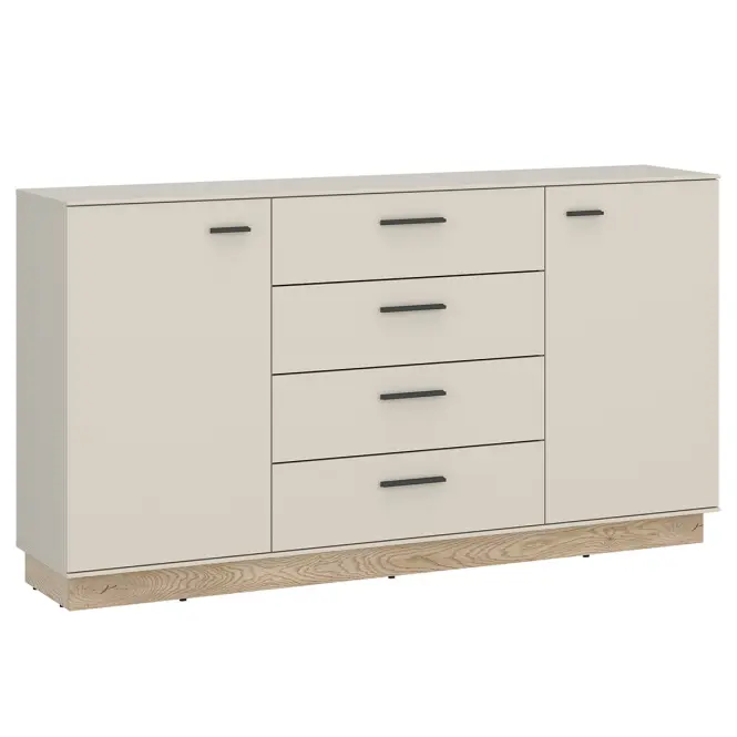 Komód Meolo MLLK01 U118/D232 2D4S cashmere/tölgy cremona