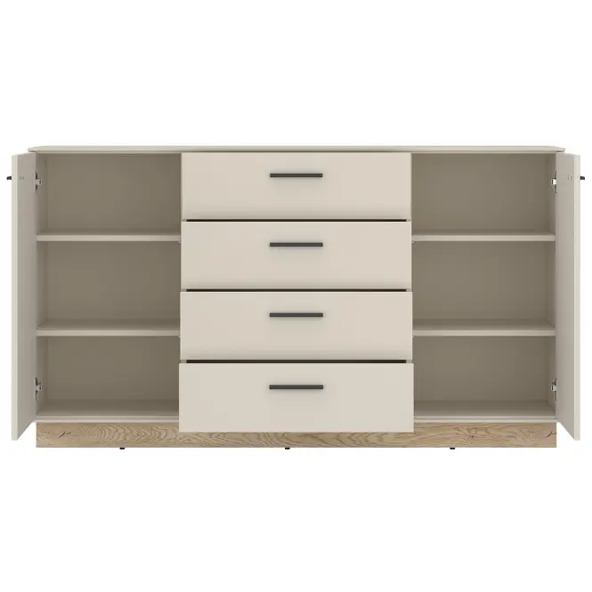 Komód Meolo MLLK01 U118/D232 2D4S cashmere/tölgy cremona,3