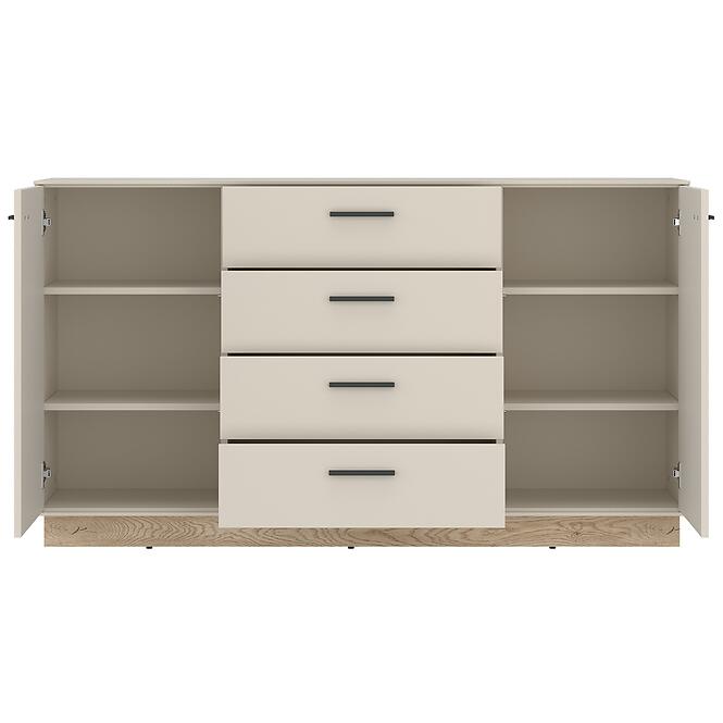 Komód Meolo MLLK01 U118/D232 2D4S cashmere/tölgy cremona,3