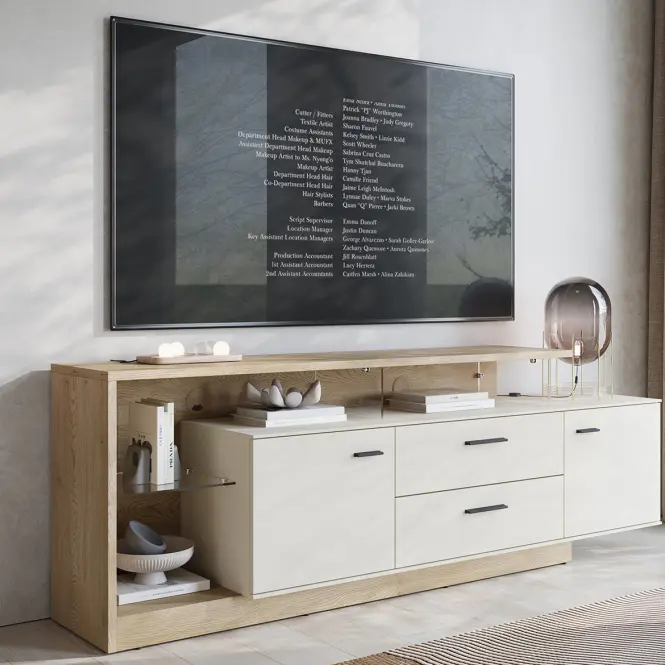 Komód Meolo MLLK01 U118/D232 2D4S cashmere/tölgy cremona,8