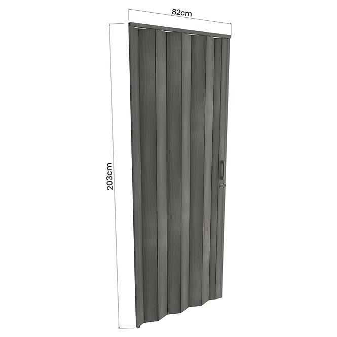 Harmonika ajtó PVC Milano Roble Carbonio,3