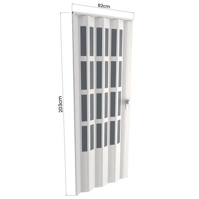 Harmonika ajtó PVC Lugano Off-White,3