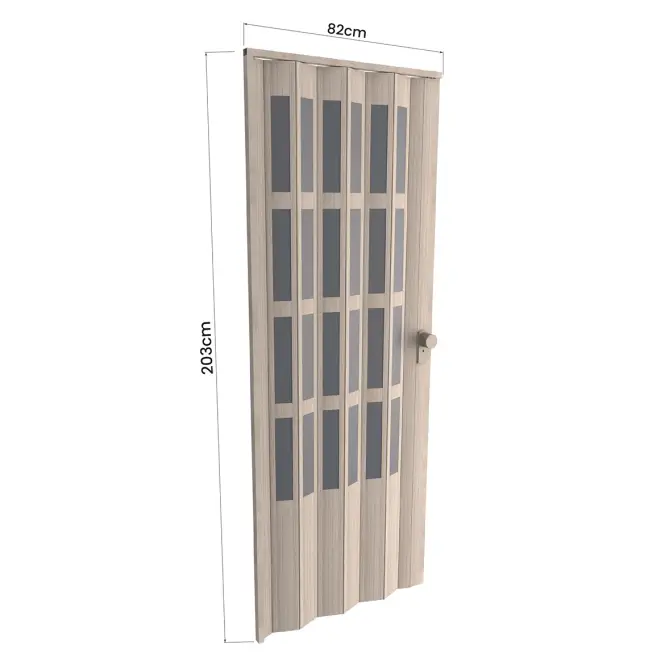 Harmonika ajtó PVC Lugano Roble Glacial,3