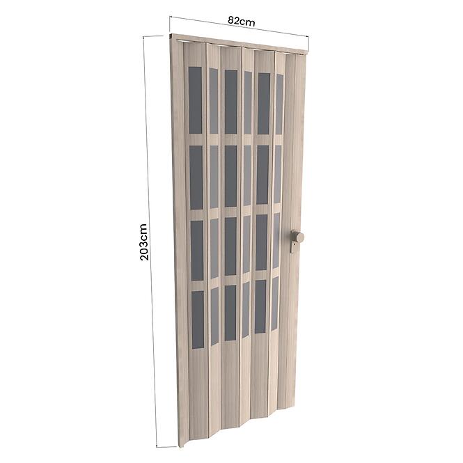 Harmonika ajtó PVC Lugano Roble Glacial,3